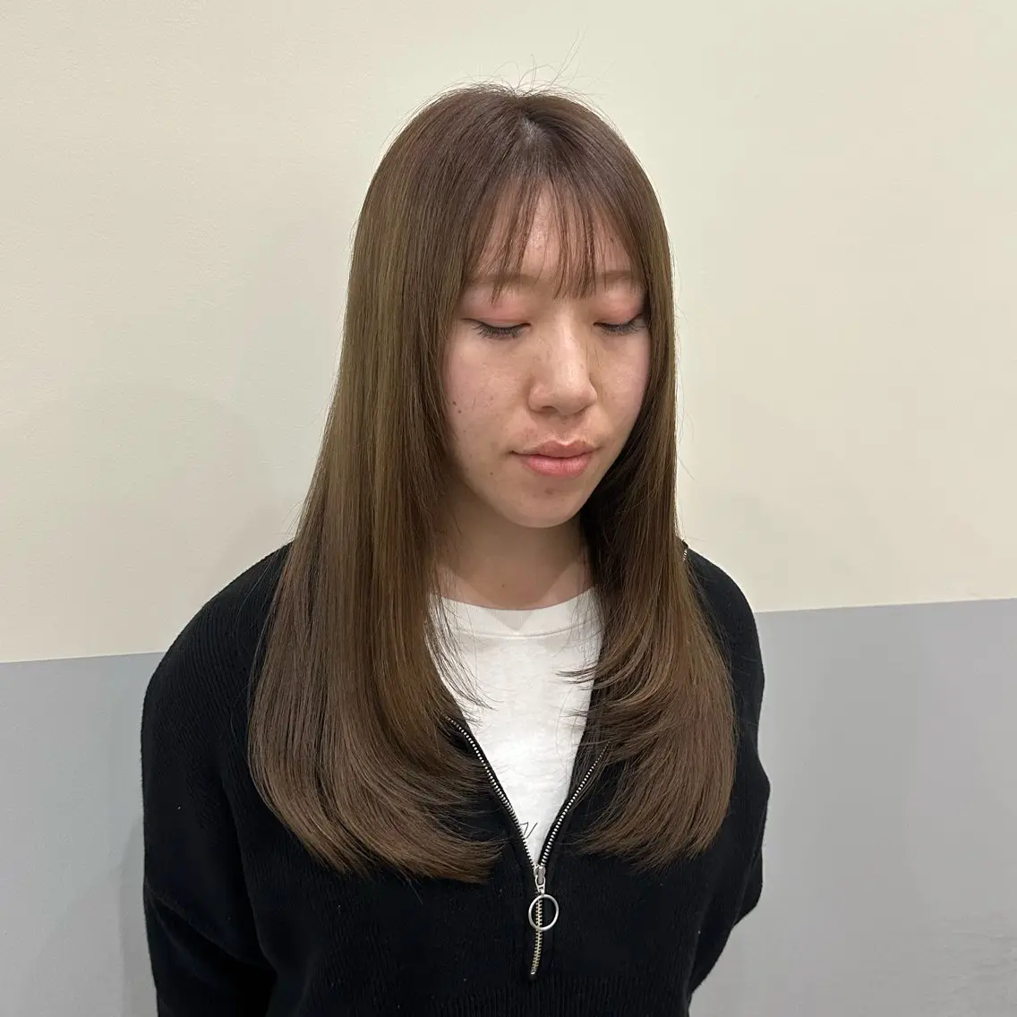 ロング レイヤーカット 艶カラー/岡崎 /おかもとななのヘアスタイル