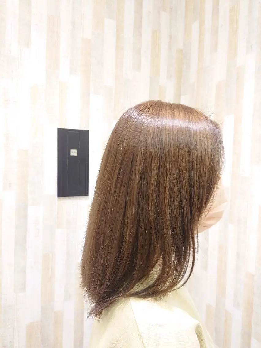 ミディアム カラー ベージュカラー ダブルカラー earth平塚店 間瀬亜紗里のヘアスタイル