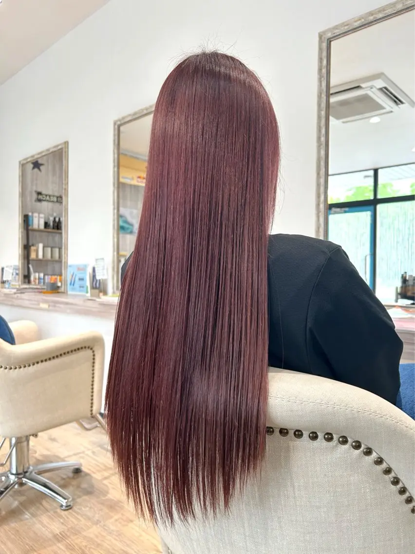カラー ブラウンカラー ピンクカラー ヘアカラー 水口 琴絵のヘアスタイル