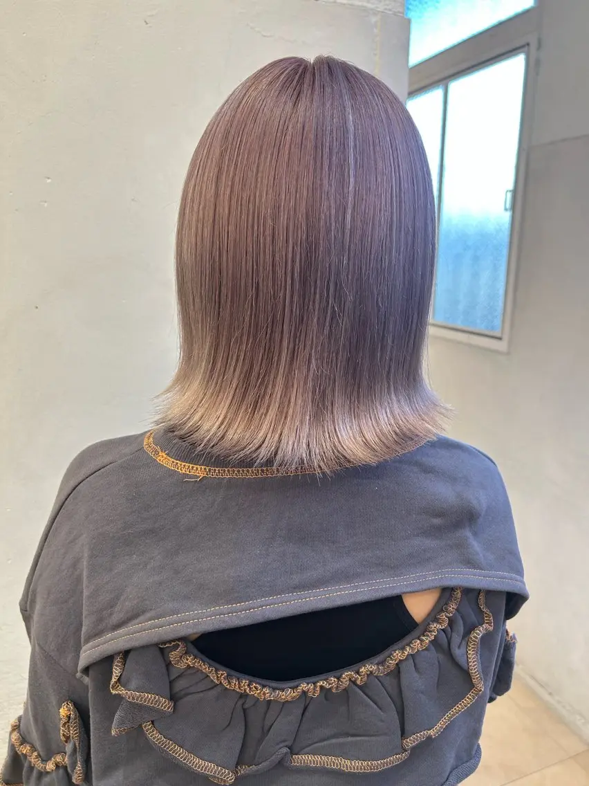ミディアム ヘアカラー ゆうき あすかのヘアスタイル
