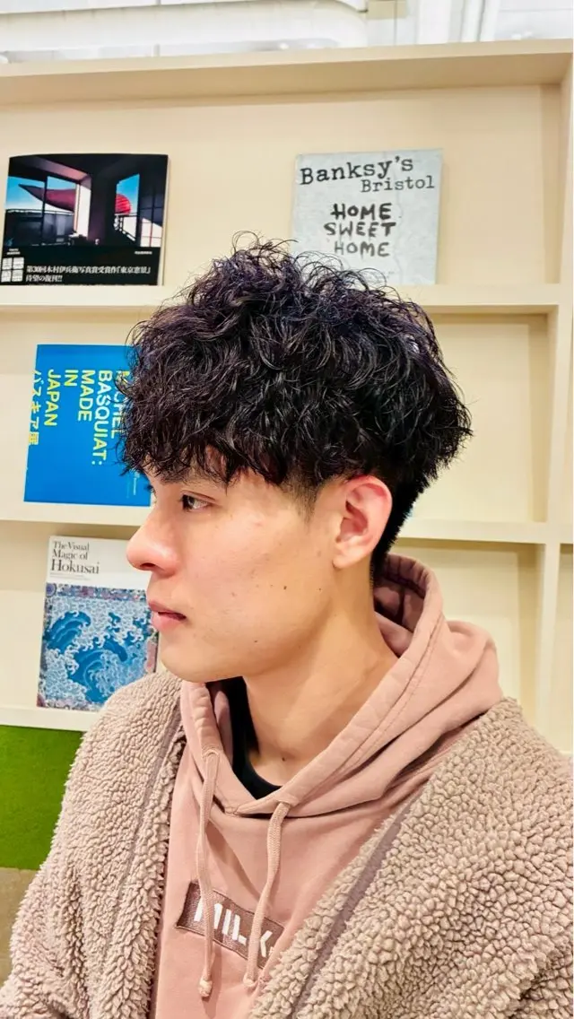 メンズカット+パーマ【波巻き・ツイスト可】の写真