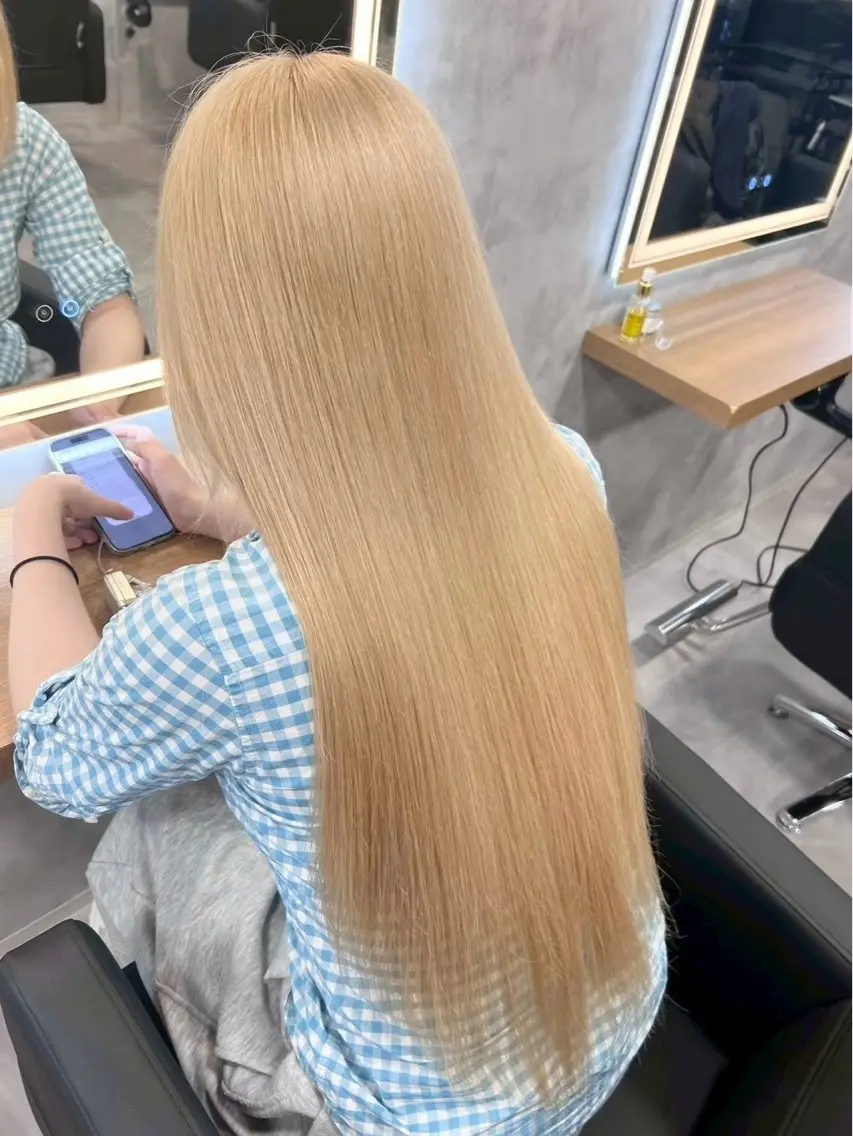 ❤️ダメージレスに！❤️ケアブリーチ込みダブルカラー💛の写真