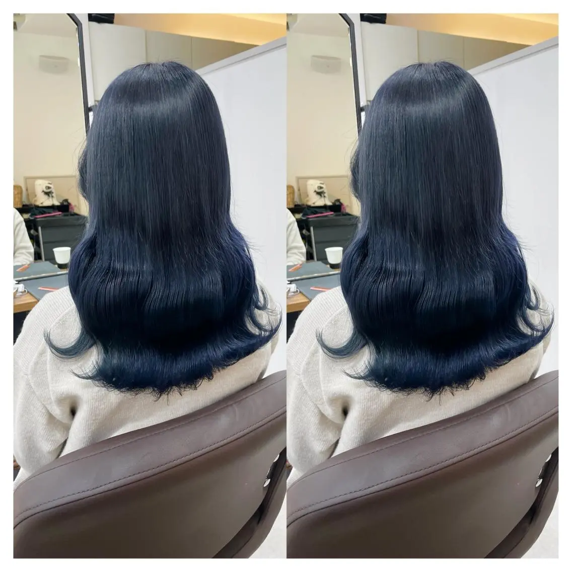 セミロング カラー ブリーチ カット ヘアカラー トリートメント 村山 茉衣のヘアスタイル