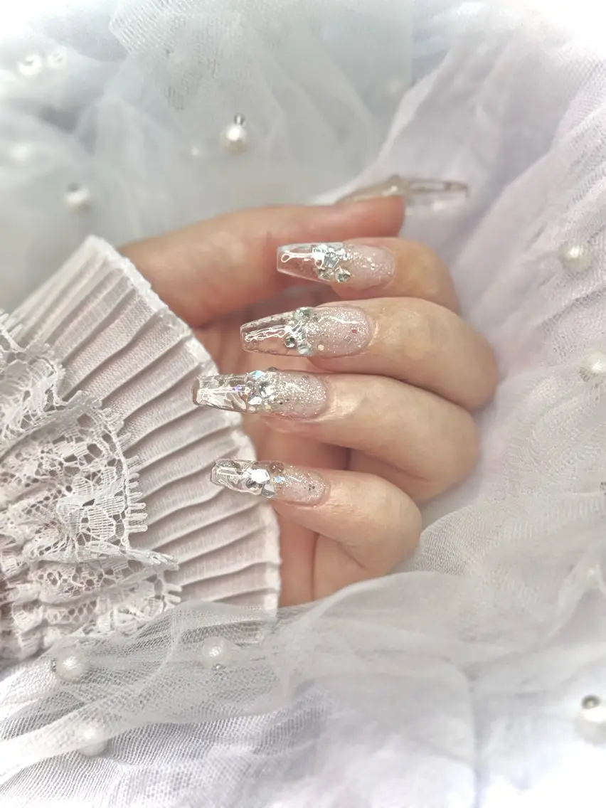 クリアフレンチネイル💎長さ出し、オフ込み(期間限定モデル価格)の写真