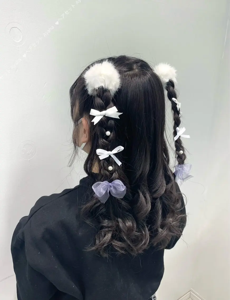 ヘアアレンジ 三つ編み 🩶渋谷ヘアセット Ayaha🩶のヘアスタイル