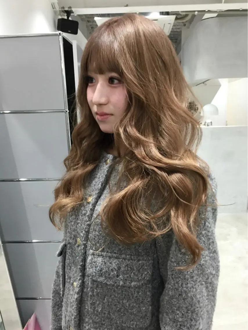 ロング カラー ブリーチ MISAKI 福岡美容室のヘアスタイル