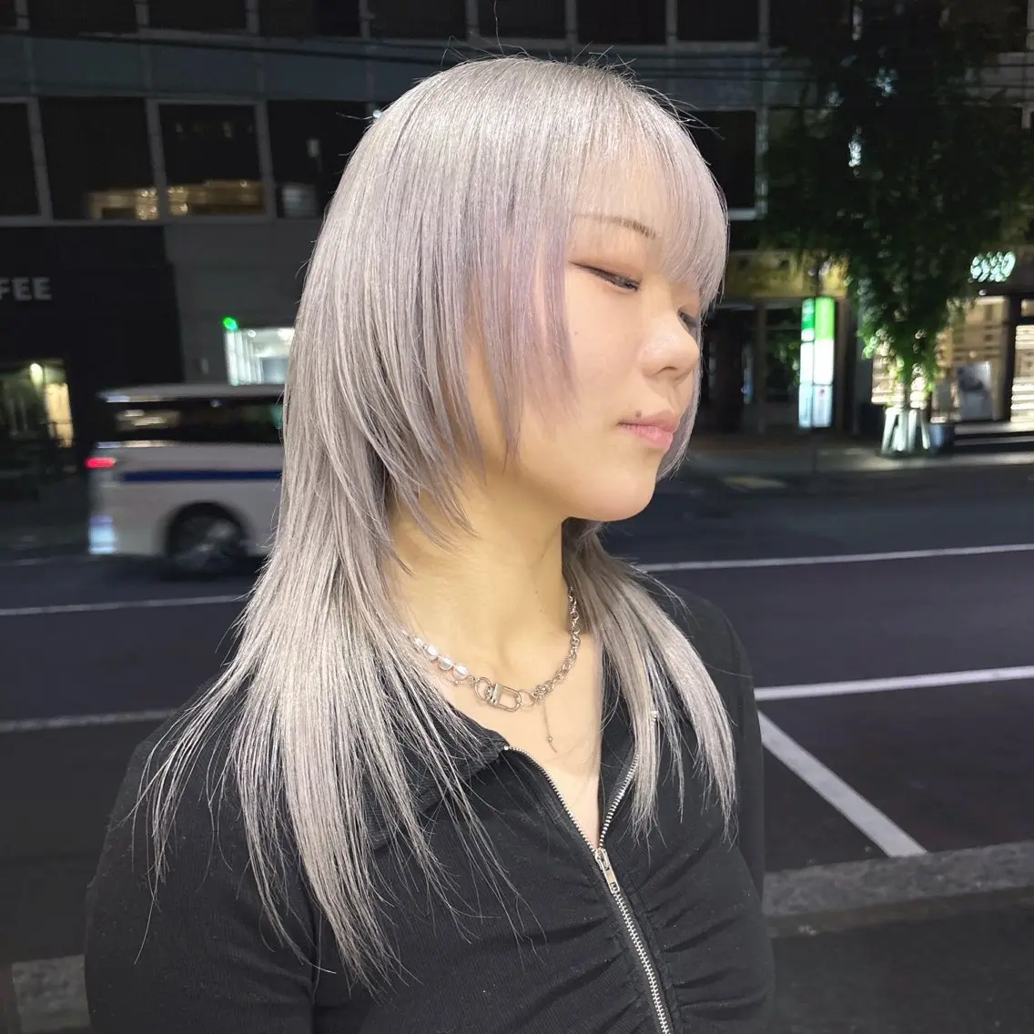 ミディアム カラー ブリーチ ボブ ヘアカラー ブリーチカラー🌟/ ちさとのヘアスタイル