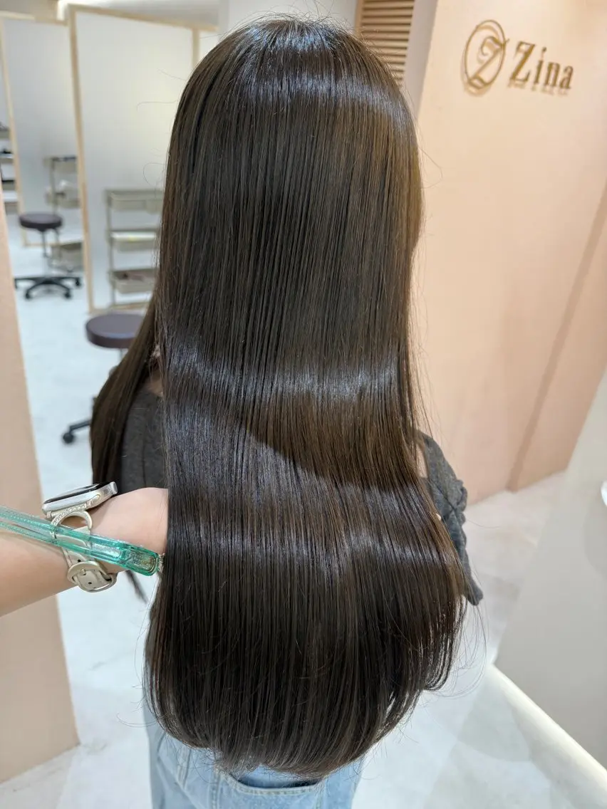 ロング カラー カット ヘアカラー トリートメント 🫧赤み消し*艶髪 nanami🫧のヘアスタイル