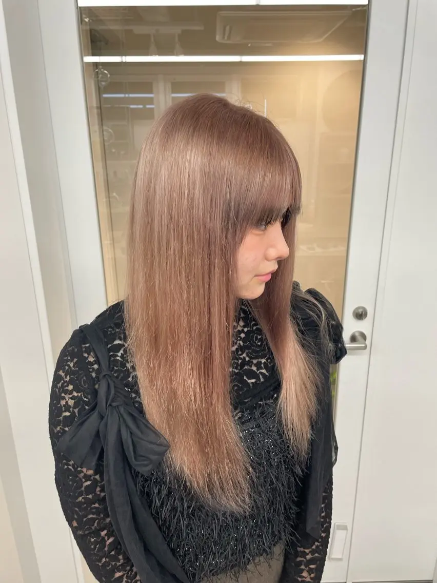 ロング カラー 顔周りカット カット ヘアカラー miwa/ボブパーマ /モードボブのヘアスタイル