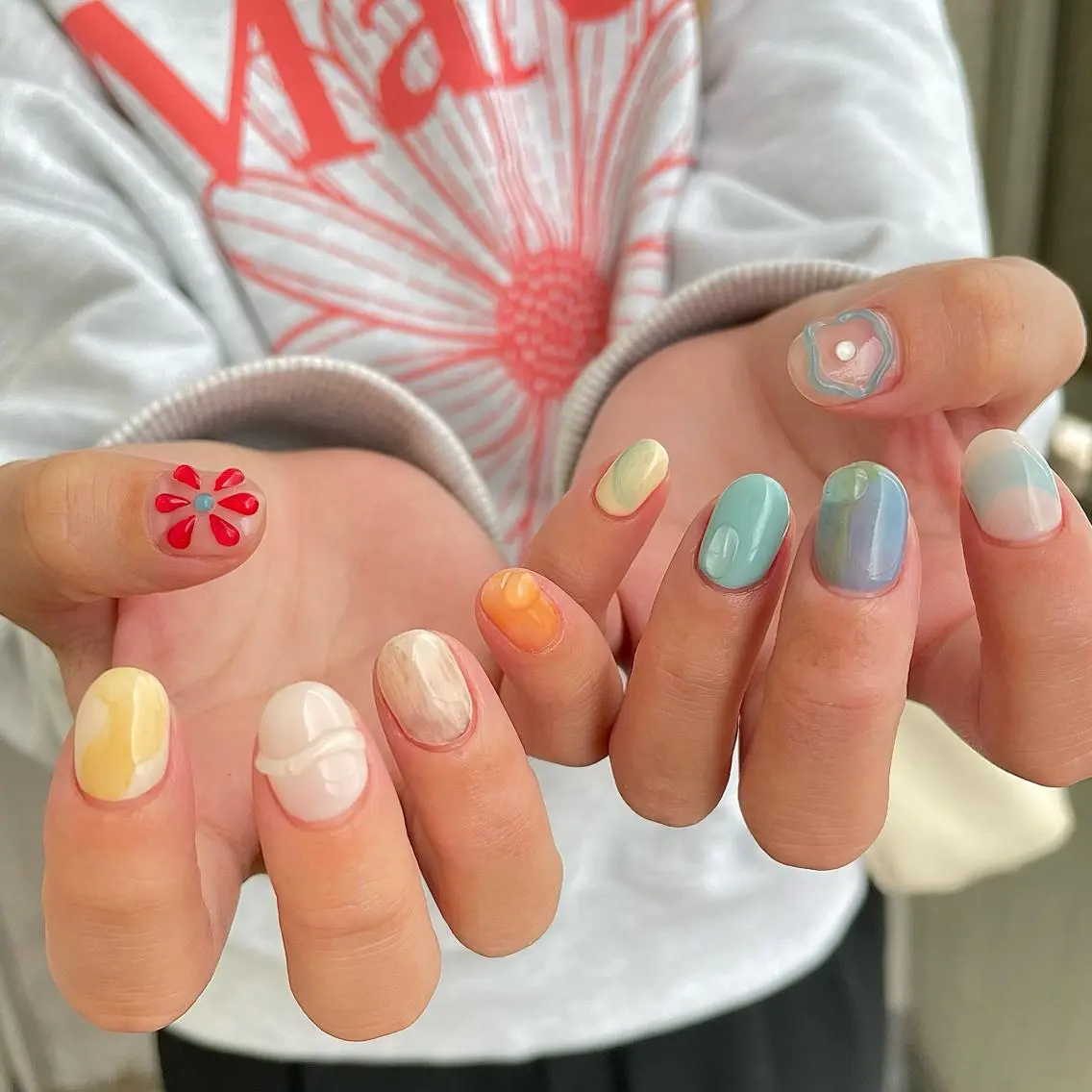 ネイル 持ち込み ハンドネイル Nailsalon BLOOM🌷 山崎のネイルデザイン