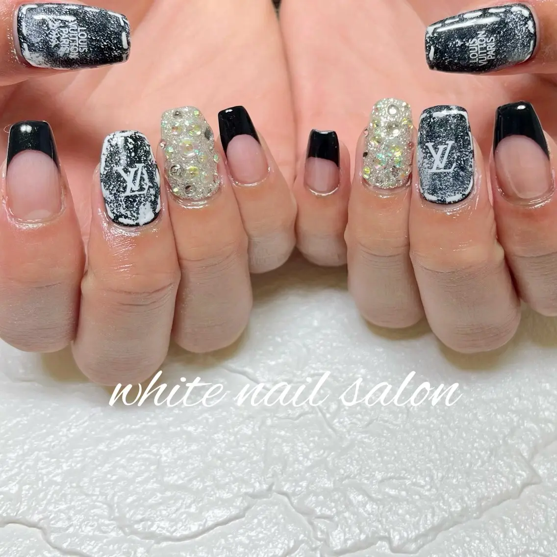 ネイル 長さ出し ハンドネイル white nail salonのネイルデザイン