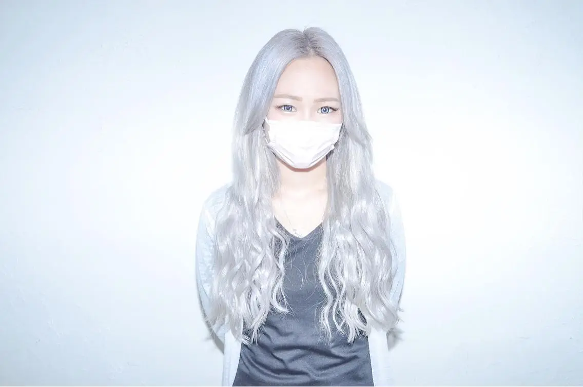 ロング カラー シールエクステ シルバー エクステ ヘアカラー トリートメント エクステ エクステリピート率 No.1 菊池　悠介のヘアスタイル