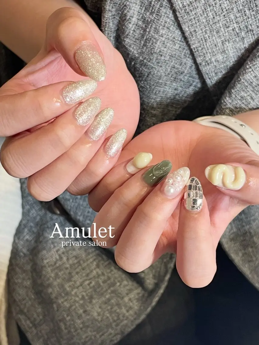 ネイル ハンドネイル Amulet 齊藤のネイルデザイン