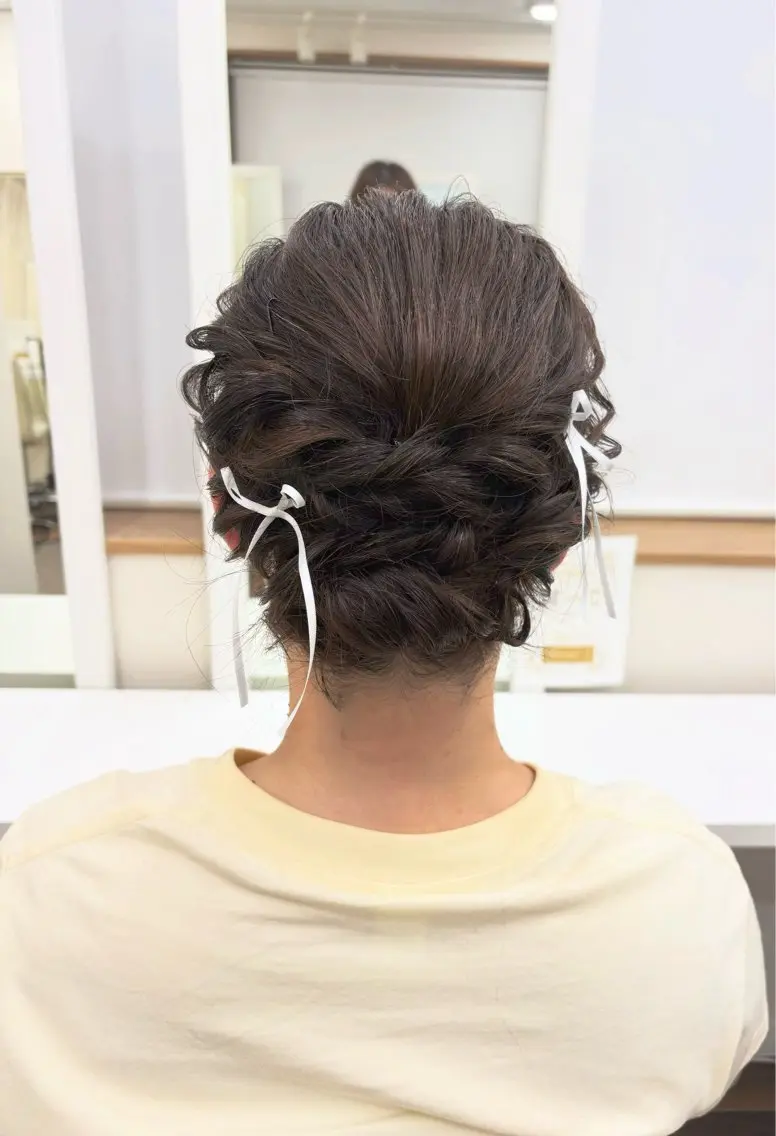 ショート ショートヘア ヘアセット YUMEYAKATA 五条店のヘアスタイル