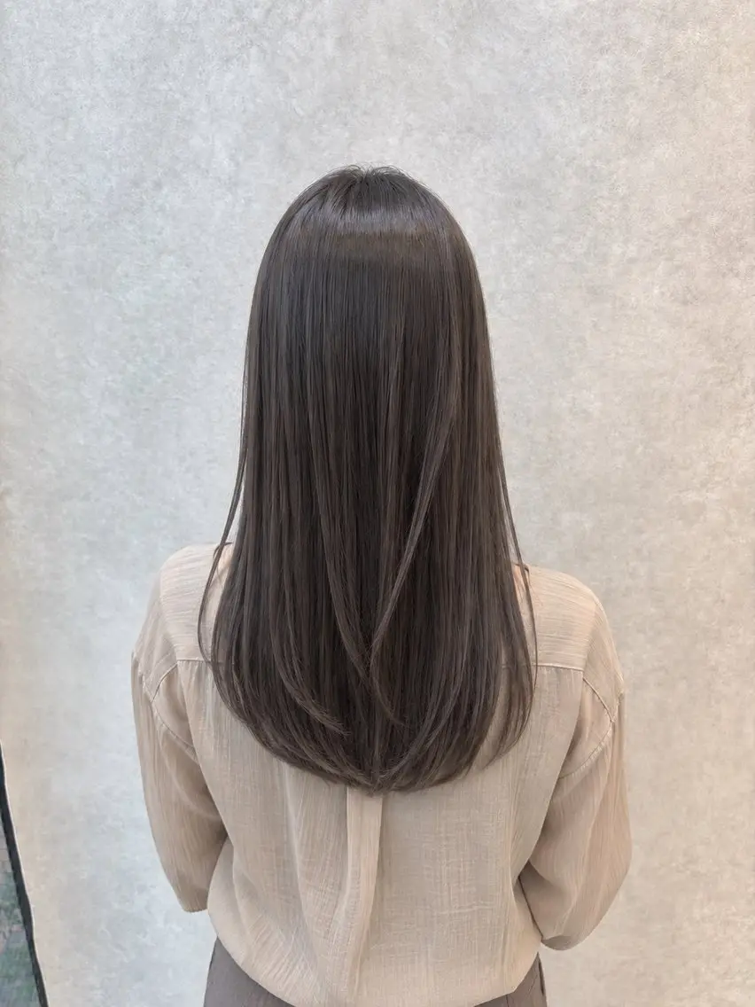 セミロング カラー カット ヘアカラー トリートメント 髪質改善縮毛矯正/ 透明感カラー 石崎のヘアスタイル