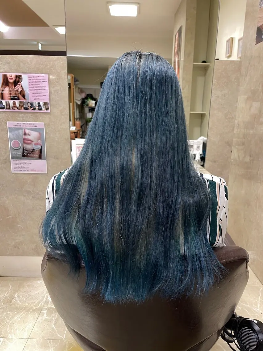 ロング 髪質改善 縮毛矯正 縮毛・酸性ストレート モデル募集のヘアスタイル
