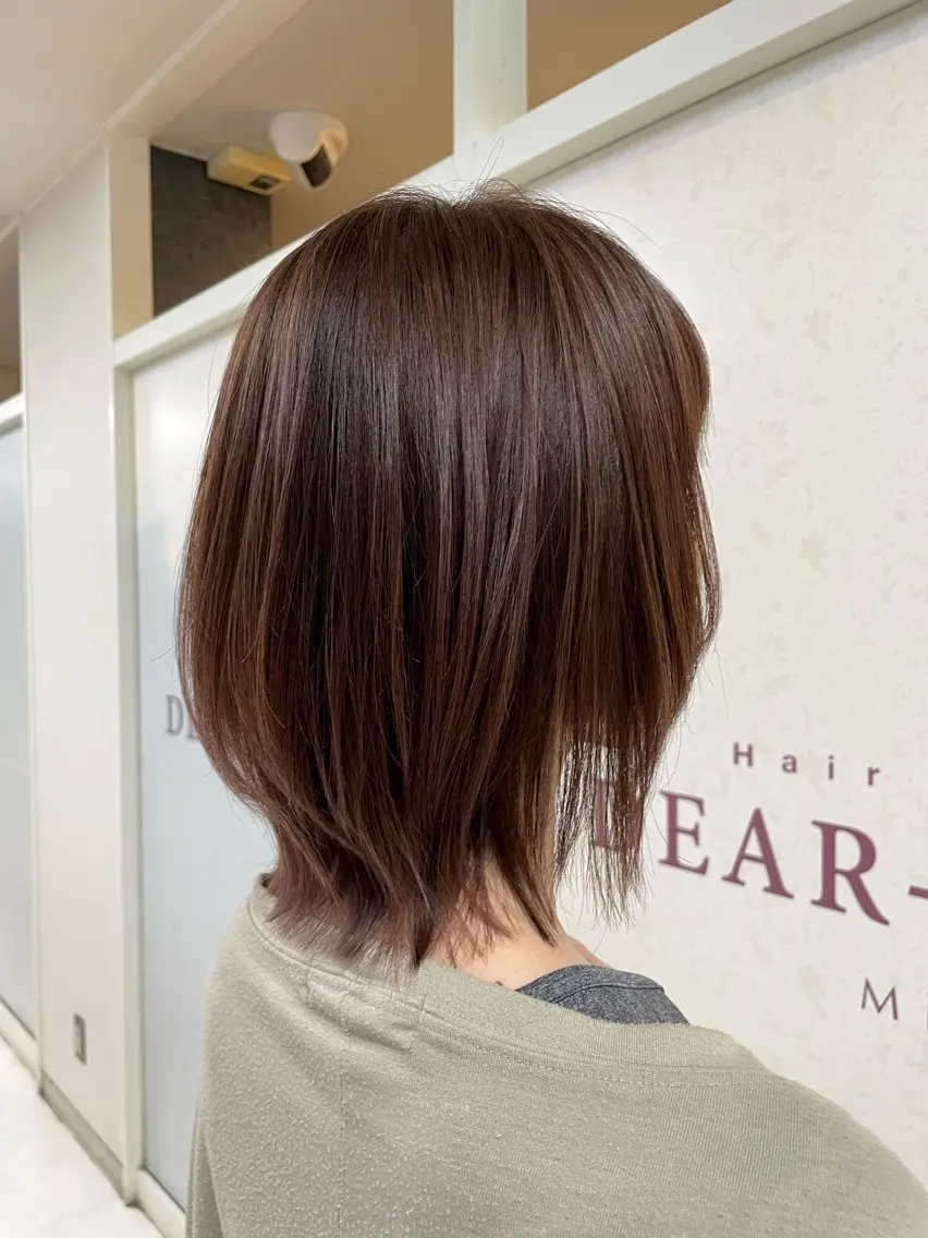 ミディアム カラー ピンクカラー ﾅﾁｭﾗﾙ艶ｶﾗｰ 戸田めぐみのヘアスタイル