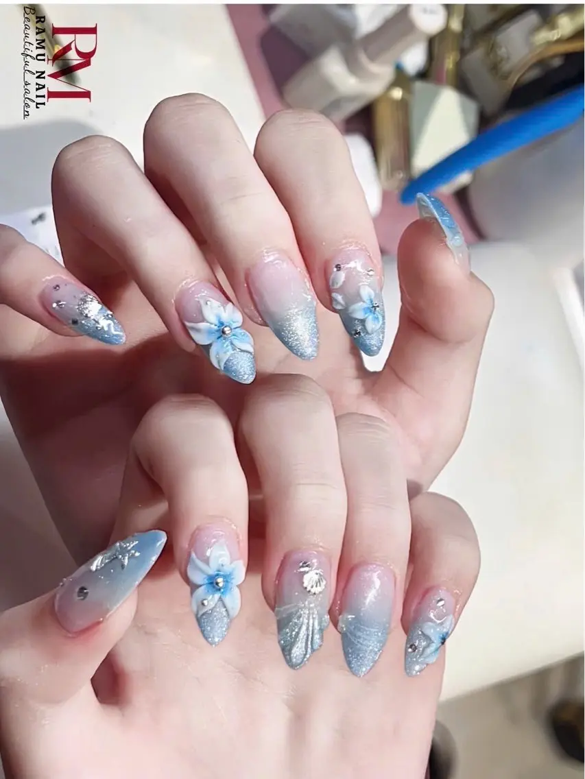 ネイル キラキラネイル マグネットネイル ミラーネイル ピンク 夏ネイル ハンドネイル RAMU Nail 恵比寿店のネイルデザイン