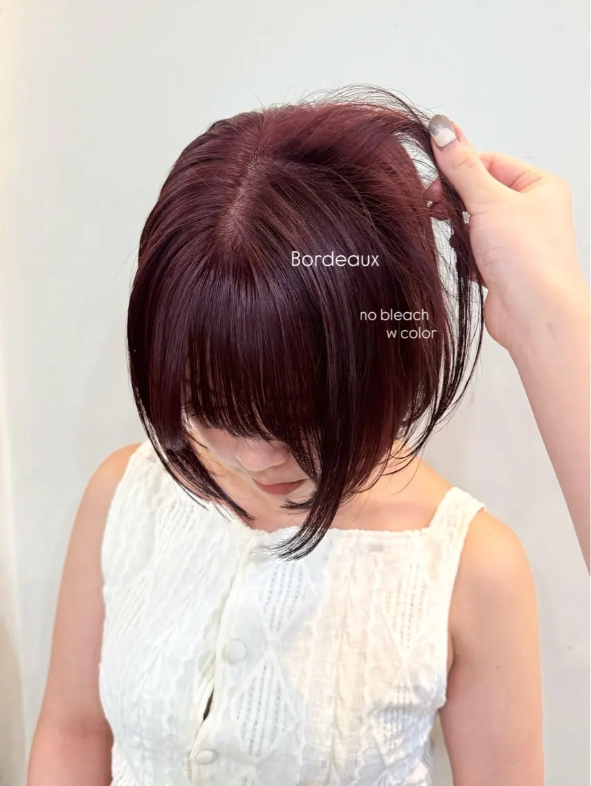 ショート カラー カット ヘアカラー トリートメント ヘッドスパ 松本優香/ボブ/ダ ブルカラー/髪質改善のヘアスタイル