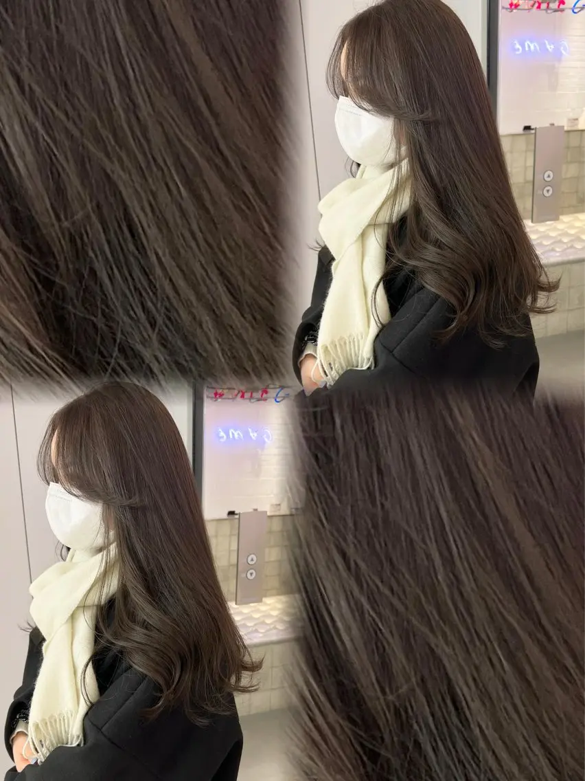 ロング カラー ヘアアレンジ ベージュカラー オリーブベージュ カット ヘアカラー 天神レイヤーカット No.1💖マユカのヘアスタイル