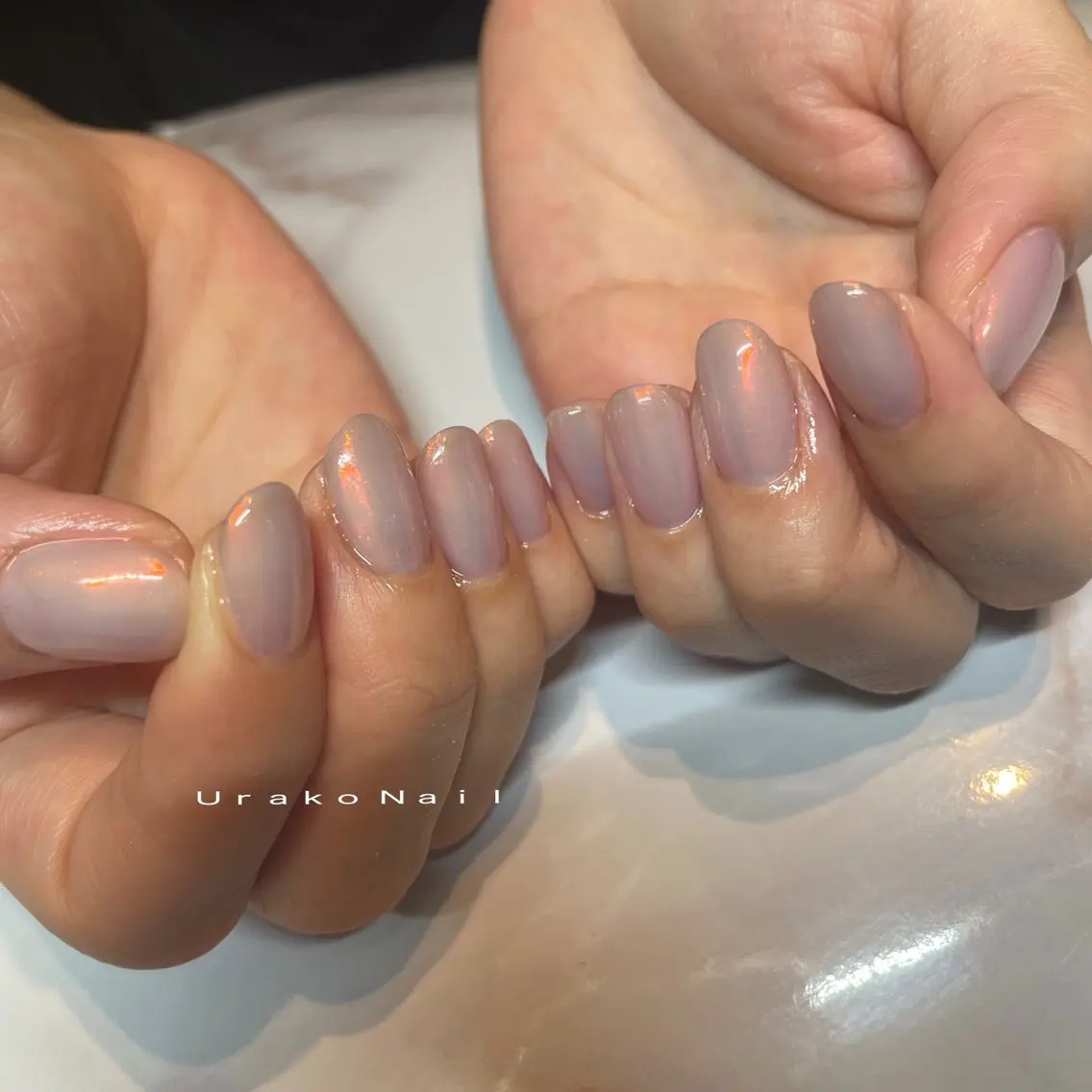 ネイル オーロラネイル ワンカラーネイル UrakoNail 《nail》のネイルデザイン
