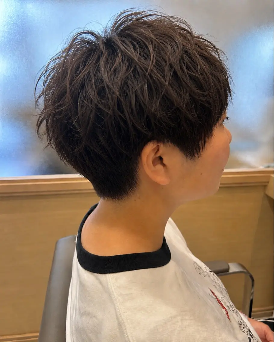 ショート ケアカラー ヘアカラー トリートメント 久木原 ゆりのヘアスタイル