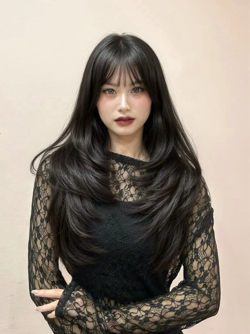 セミロング カラー カット ヘアカラー トリートメント 表参道/ワンホンヘア SAAYA🖤のヘアスタイル