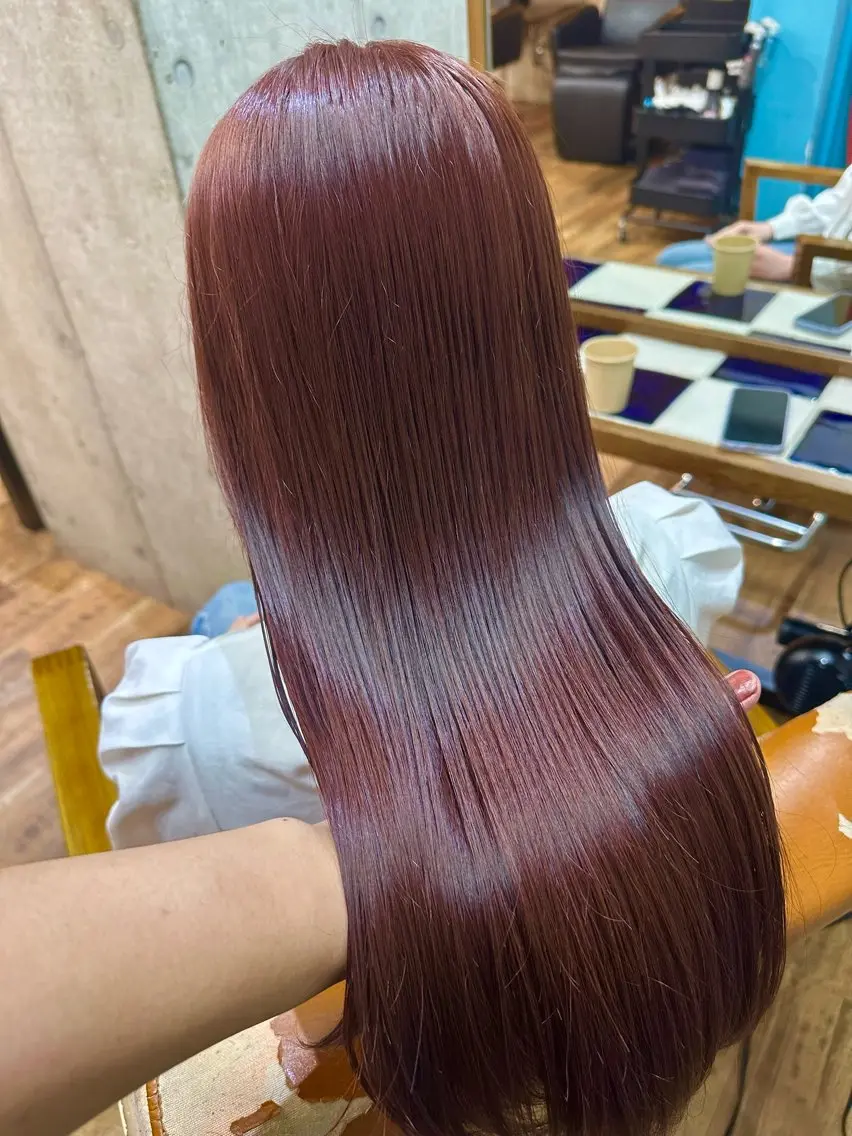 【迷ったらこれ✨】カット+透明感カラー+髪質改善トリートメントの写真