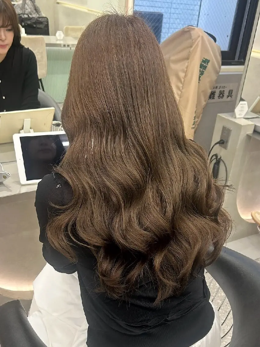 カラー ロング カット ヘアカラー トリートメント 髪質改善/韓国ヘア /透明感カラー🧸のヘアスタイル