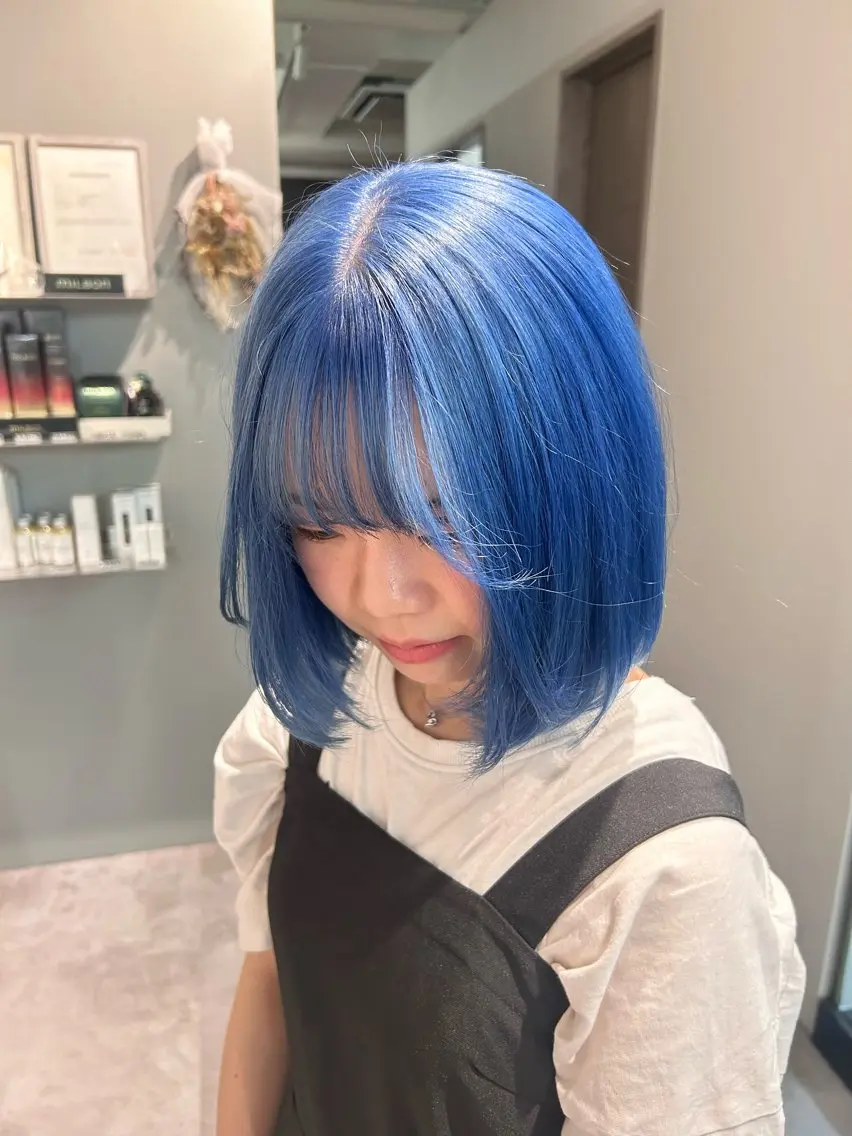 カラー ヘアカラー やの ゆきなのヘアスタイル
