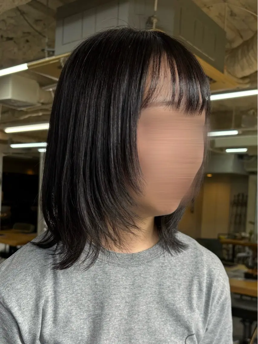 ミディアム 髪質改善 縮毛矯正 シモイケ ルアのヘアスタイル