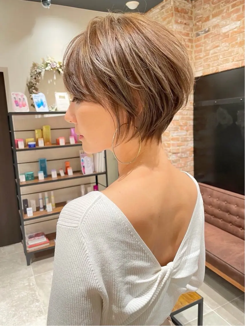 ショート ✄安野祥華銀座大人 絶壁解消ショート✄のヘアスタイル