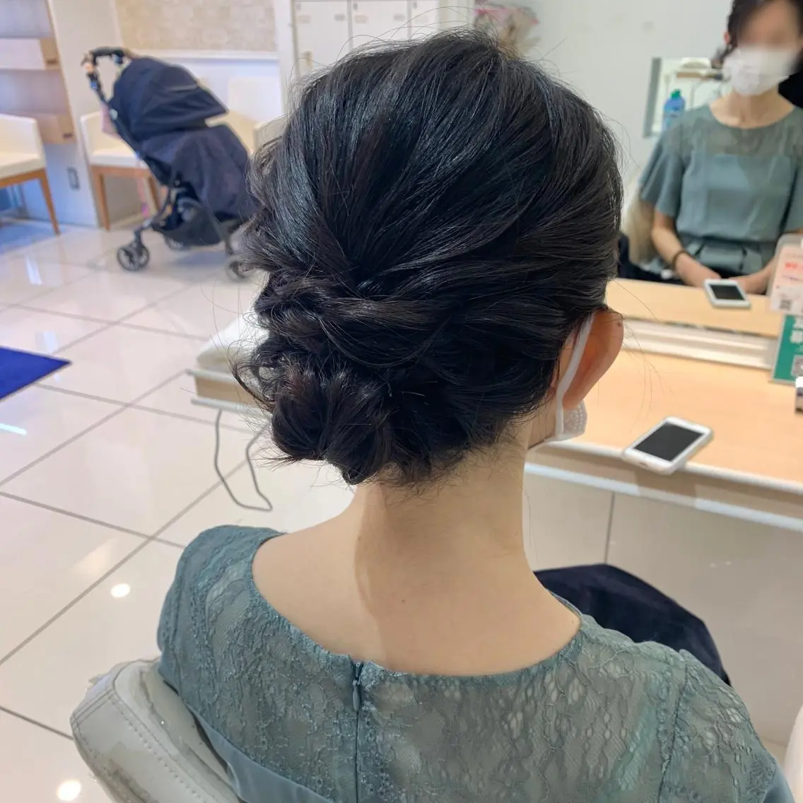 セミロング ヘアアレンジ ヘアセット 宮永 璃沙のヘアスタイル