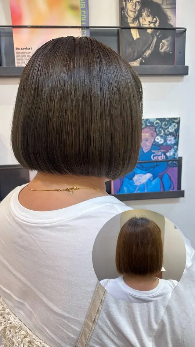 カラー オリーブカラー momo 札幌美容師のヘアスタイル