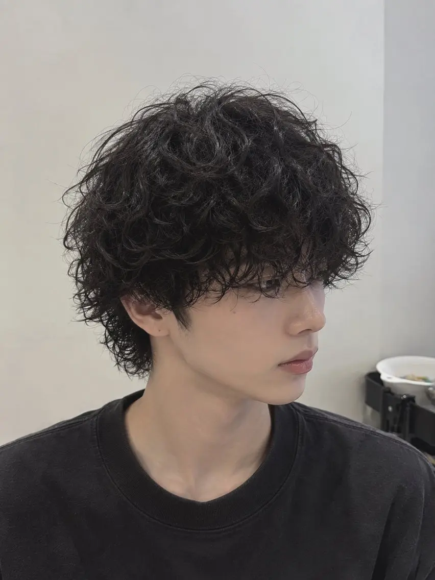メンズカット+パーマの写真