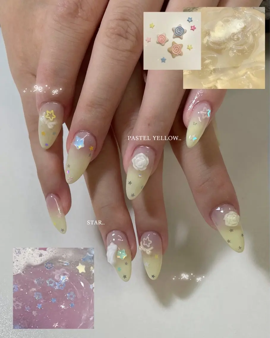 ネイル ハンドネイル MINAMI໒꒱ Y2K、韓国ガーリーのネイルデザイン