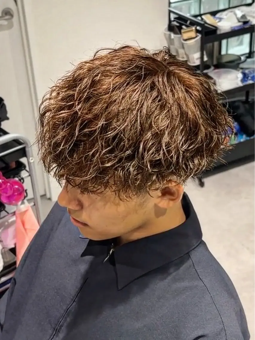 パーマ メンズ カット パーマ メンズ特化 RENのヘアスタイル
