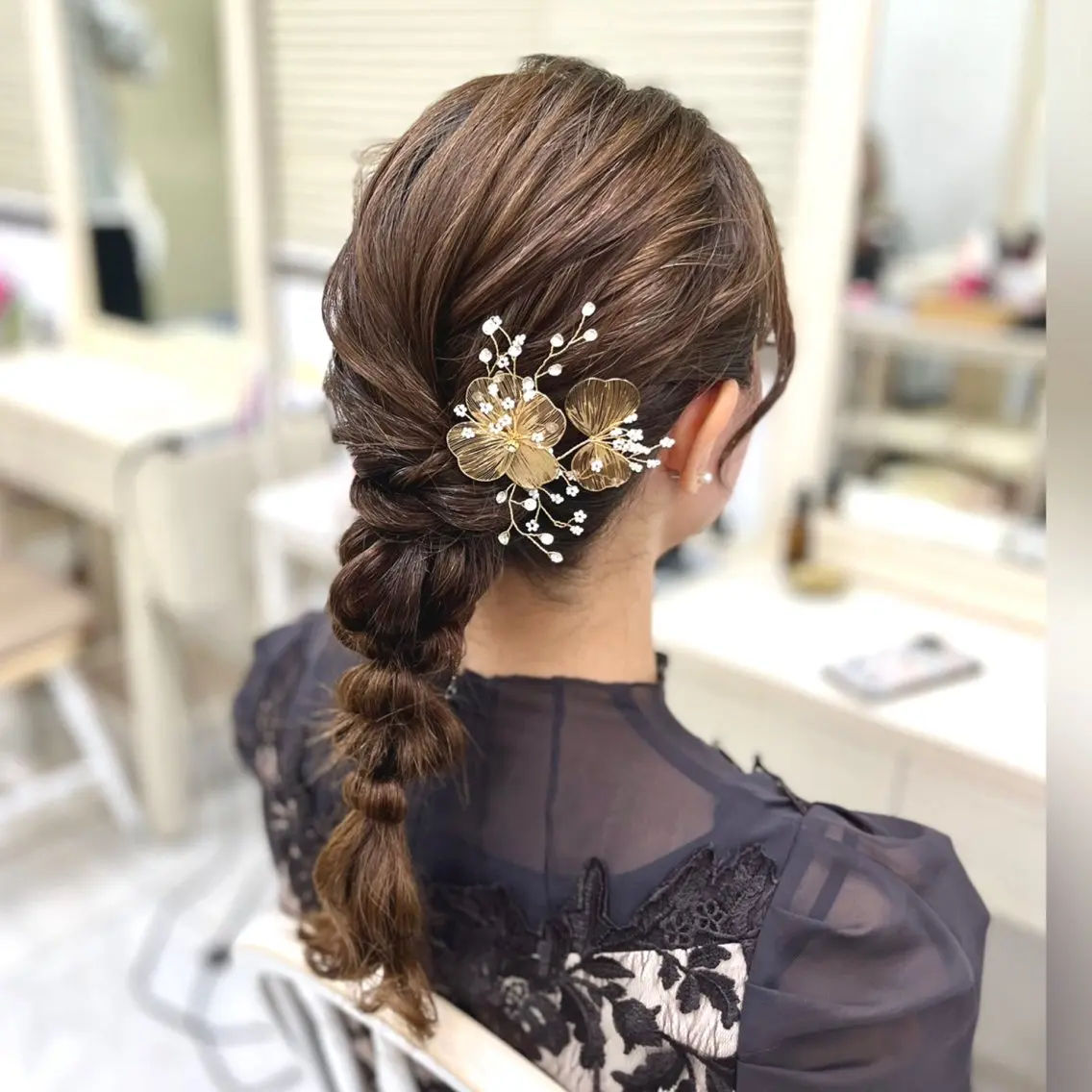 ヘアアレンジ 結婚式・ブライダル 玉ねぎヘアー 似合わせヘアメイク 💐オダギリチアキのヘアスタイル