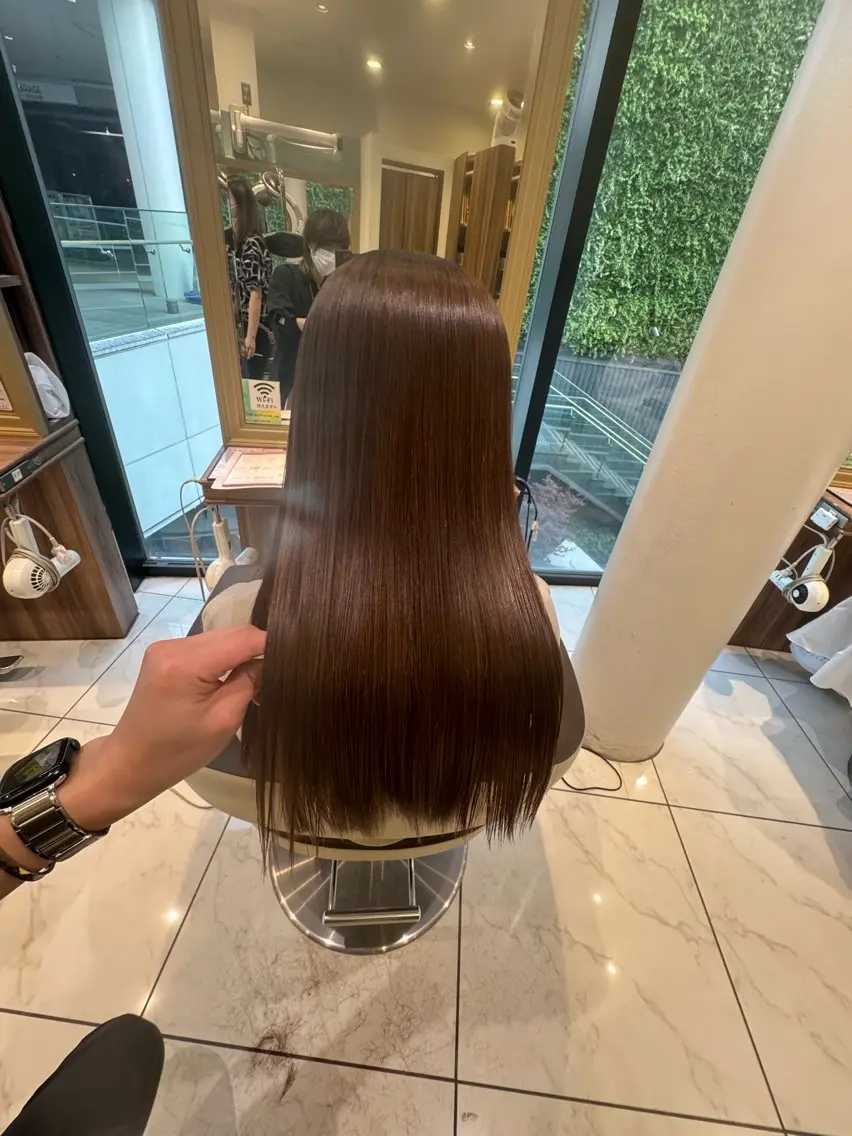 ロング カット 縮毛矯正 トリートメント Ash川越店/ 米川 武志のヘアスタイル