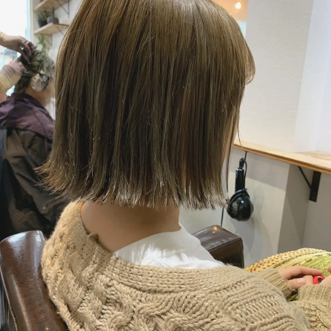 ショート カラー ベージュカラー ヘアカラー トリートメント パーマ/透明感カラー /ボブ/吉田一生のヘアスタイル