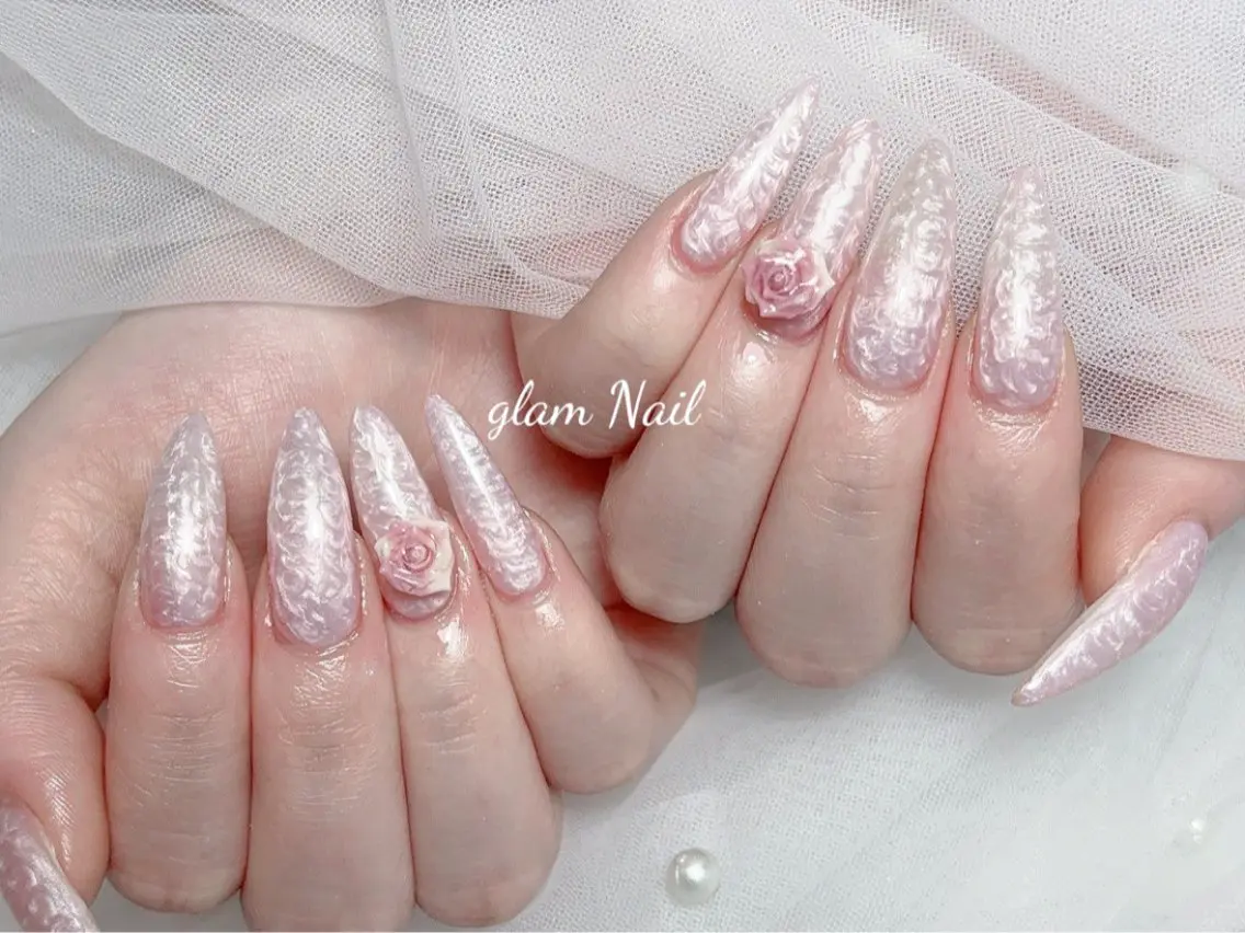 ネイル アートネイル 春ネイル Glam nail salonのネイルデザイン