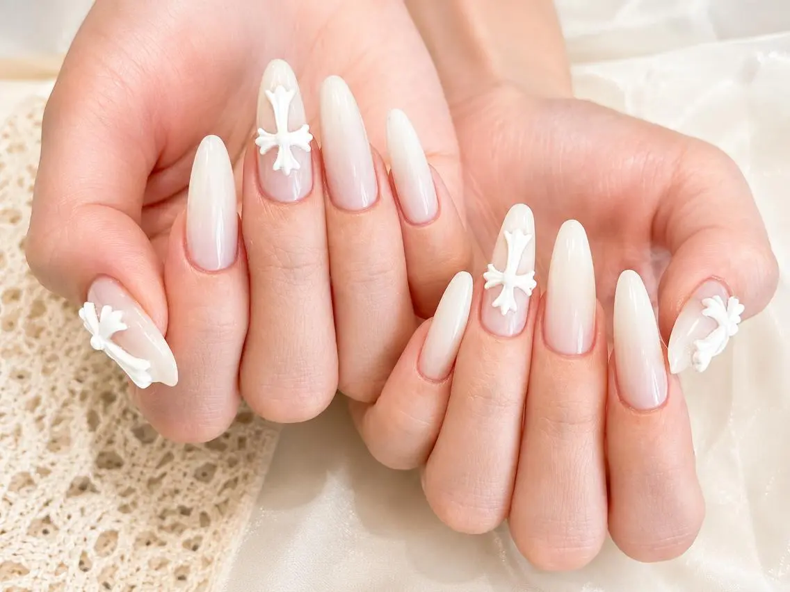 ネイル グラデーション 韓国ネイル ロングネイル 持ち込み シンプルネイル Melia Nail Nambaのネイルデザイン