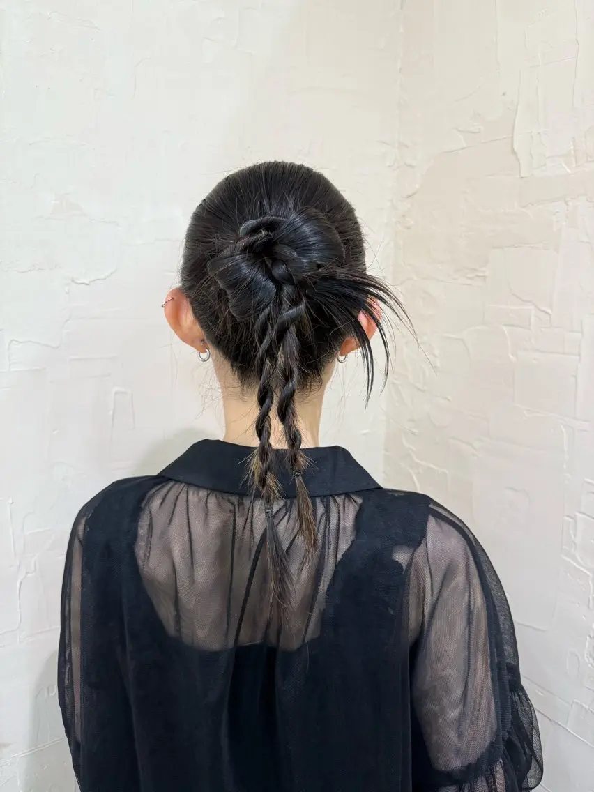 セミロング ヘアアレンジ ヘアセット まとまるボブ🌼 アレンジ🌼鴨下穂香のヘアスタイル