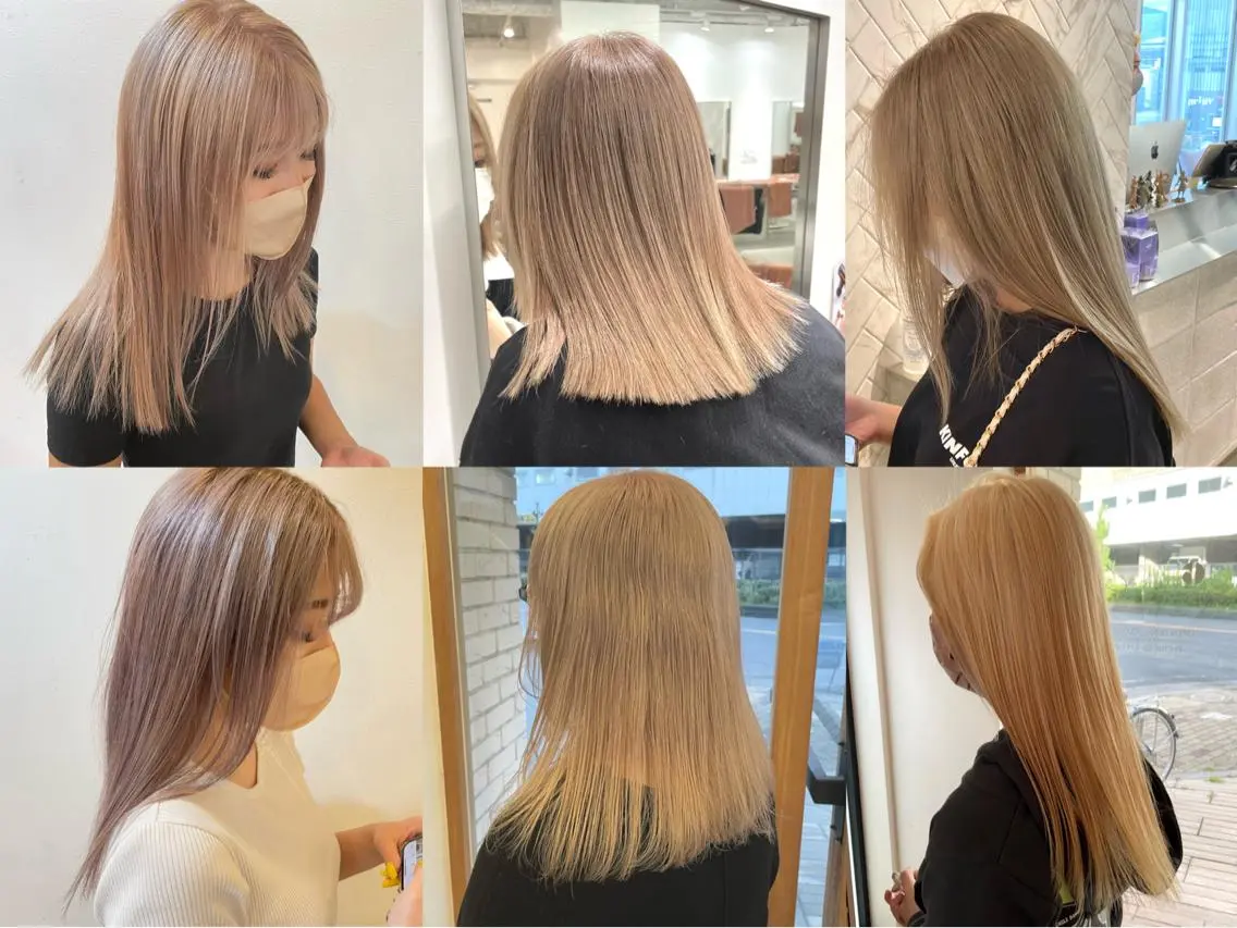 ミディアム カラー ヘアアレンジ ブリーチ ヘアカラー トリートメント 🎗秋山勇/ GEAR.代表のヘアスタイル