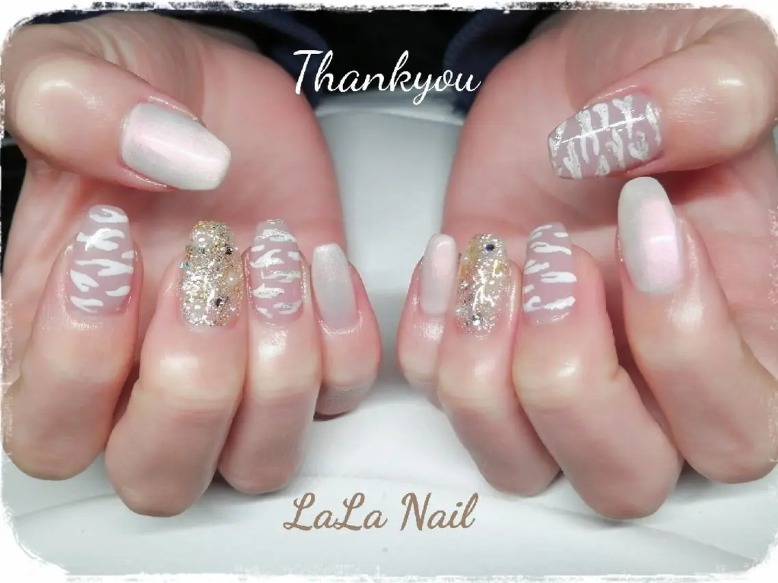 ネイル アニマル柄 ハンドネイル フットネイル LaLa Nailのネイルデザイン
