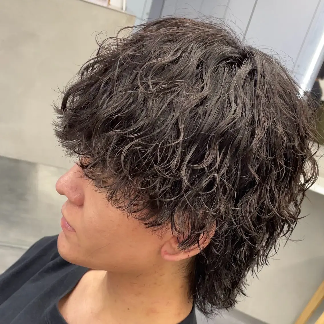 ミディアム パーマ ヘアアレンジ メンズ fifth 石川 凪のヘアスタイル