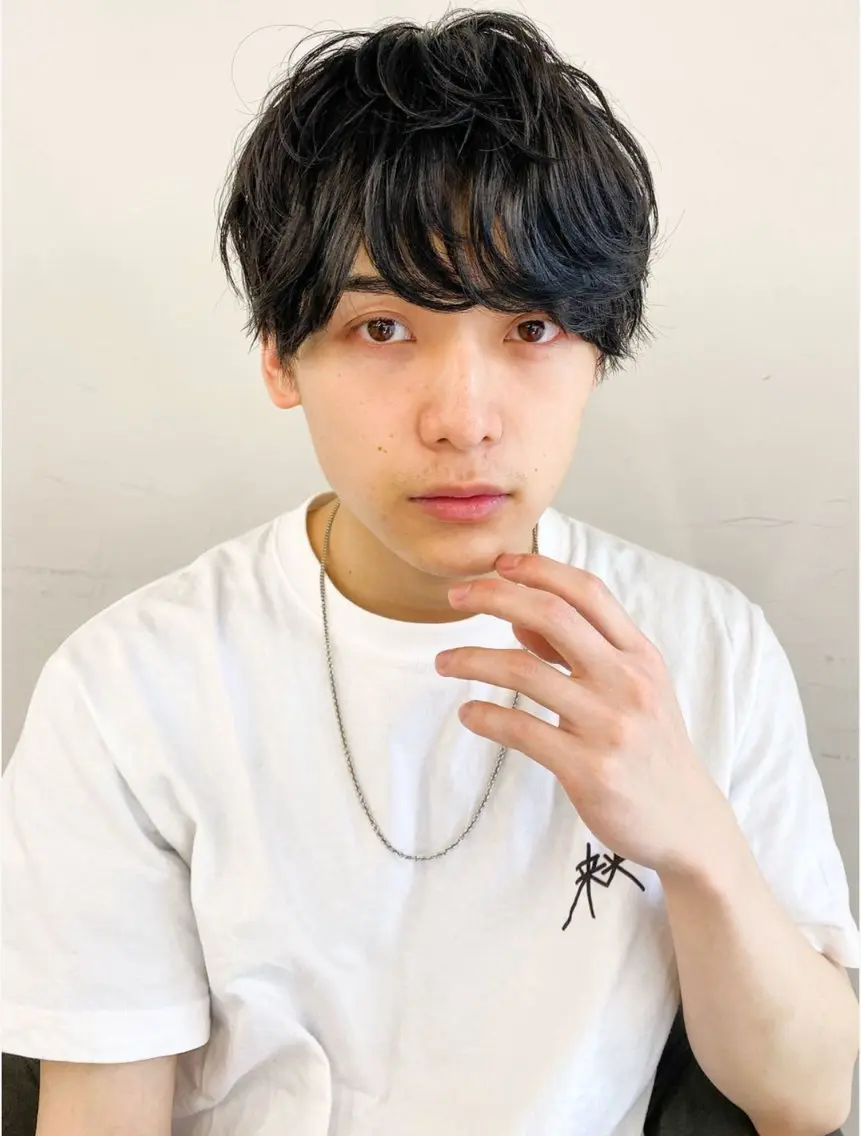 ショート パーマ メンズ メンズパーマ ニュアンスパーマ カット パーマ ˗ˏˋいくみˎˊ˗ /パーマ/カラーのヘアスタイル