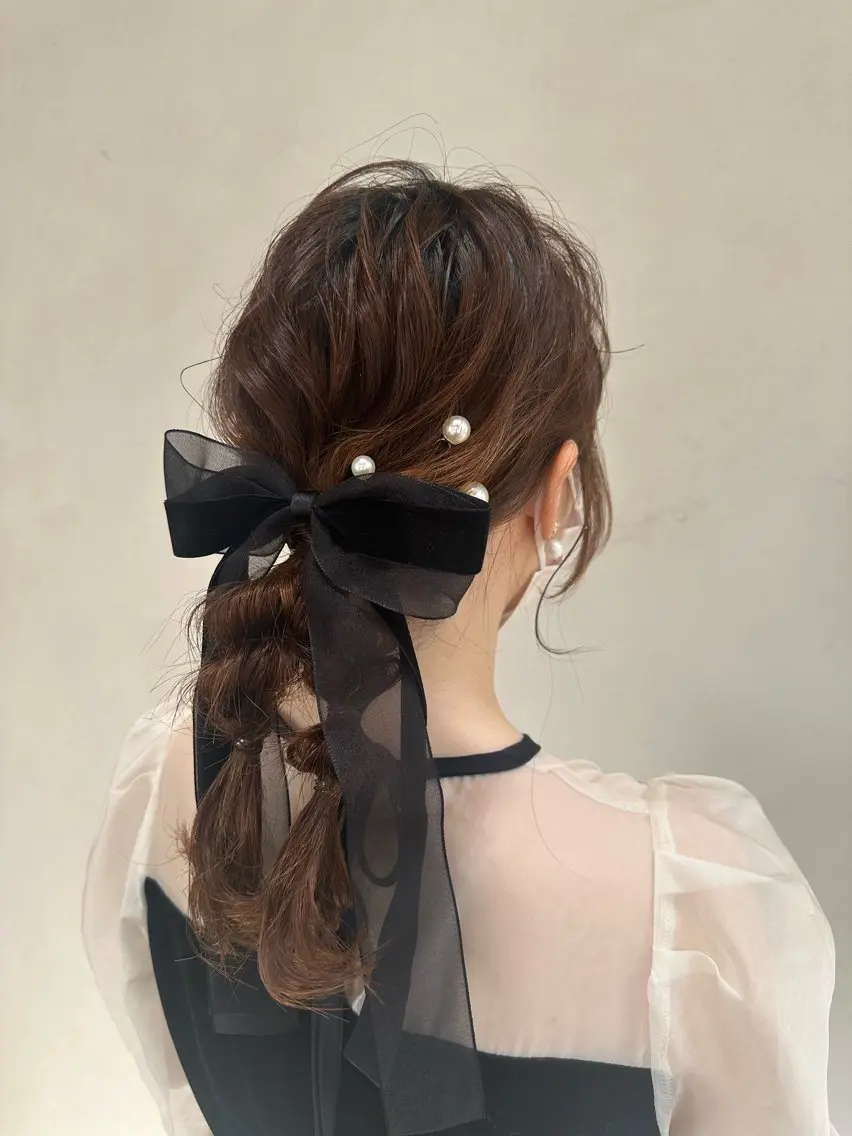 セミロング ヘアアレンジ ヘアセット 暖色/ヘアアレンジ 🎀♡irohaのヘアスタイル
