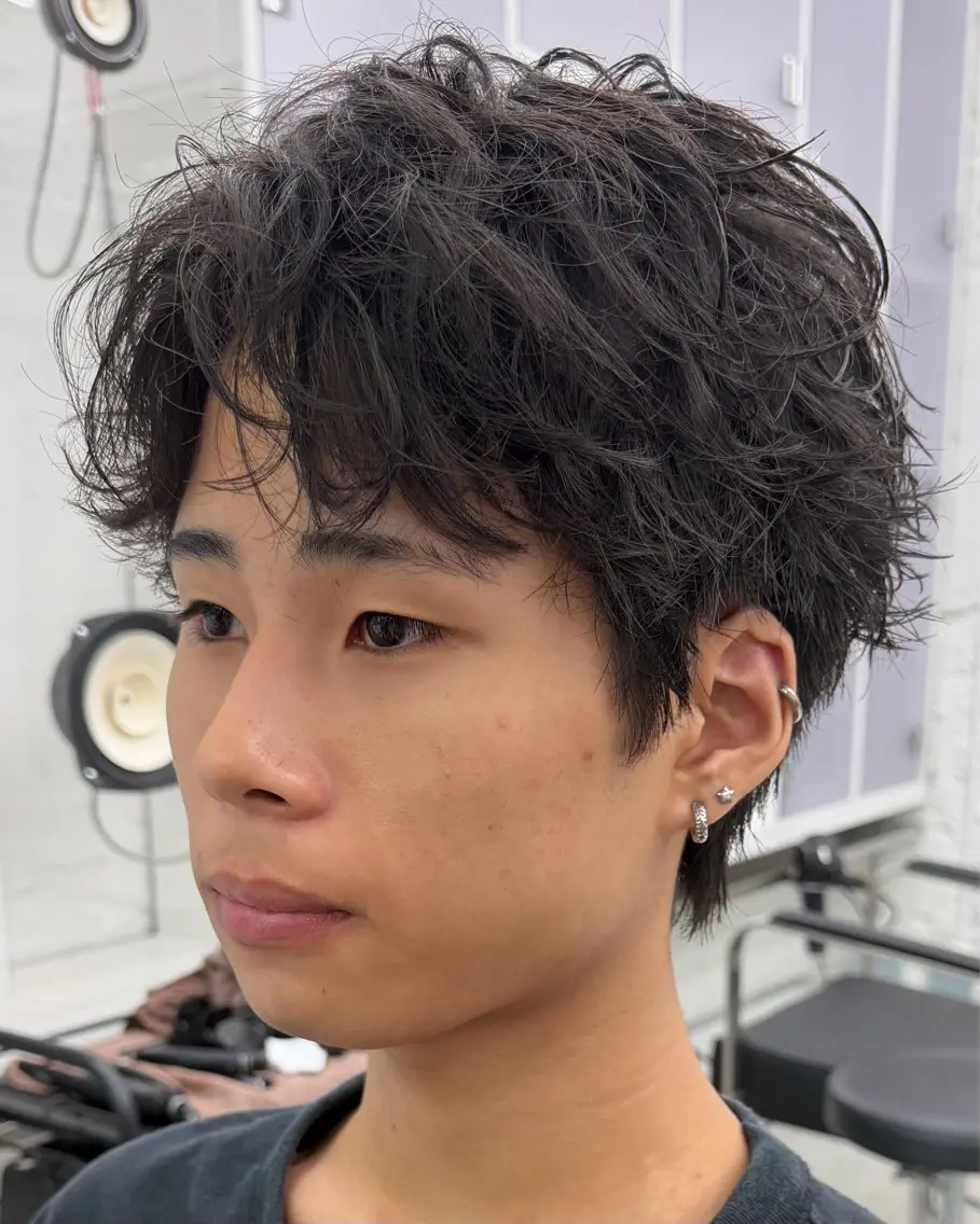 ショート パーマ メンズ カット メンズ特化/ ルーズパーマ/TOIのヘアスタイル