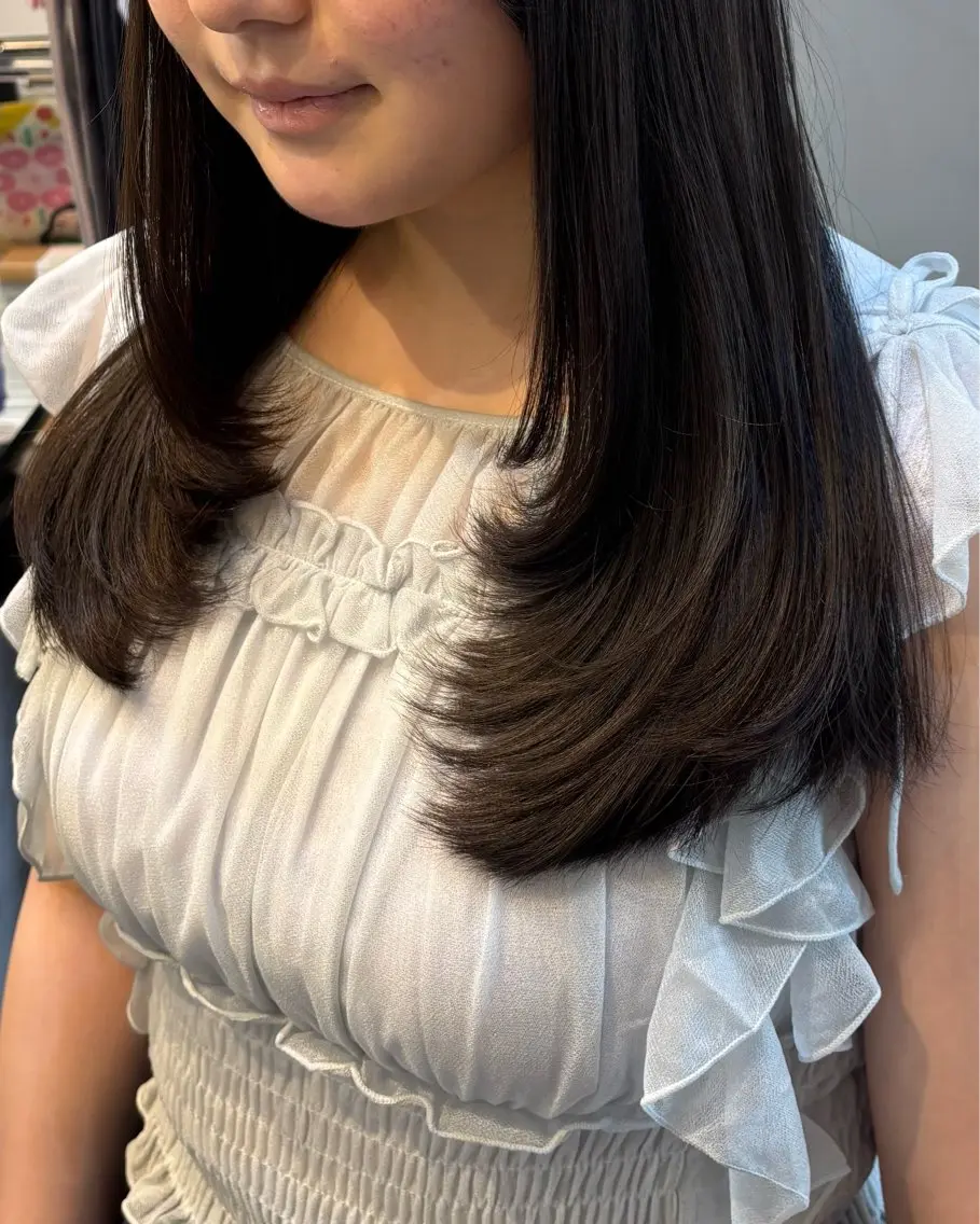 セミロング レイヤーカット カット レイヤーカット/ 暗髪カラー🧸ナシコのヘアスタイル